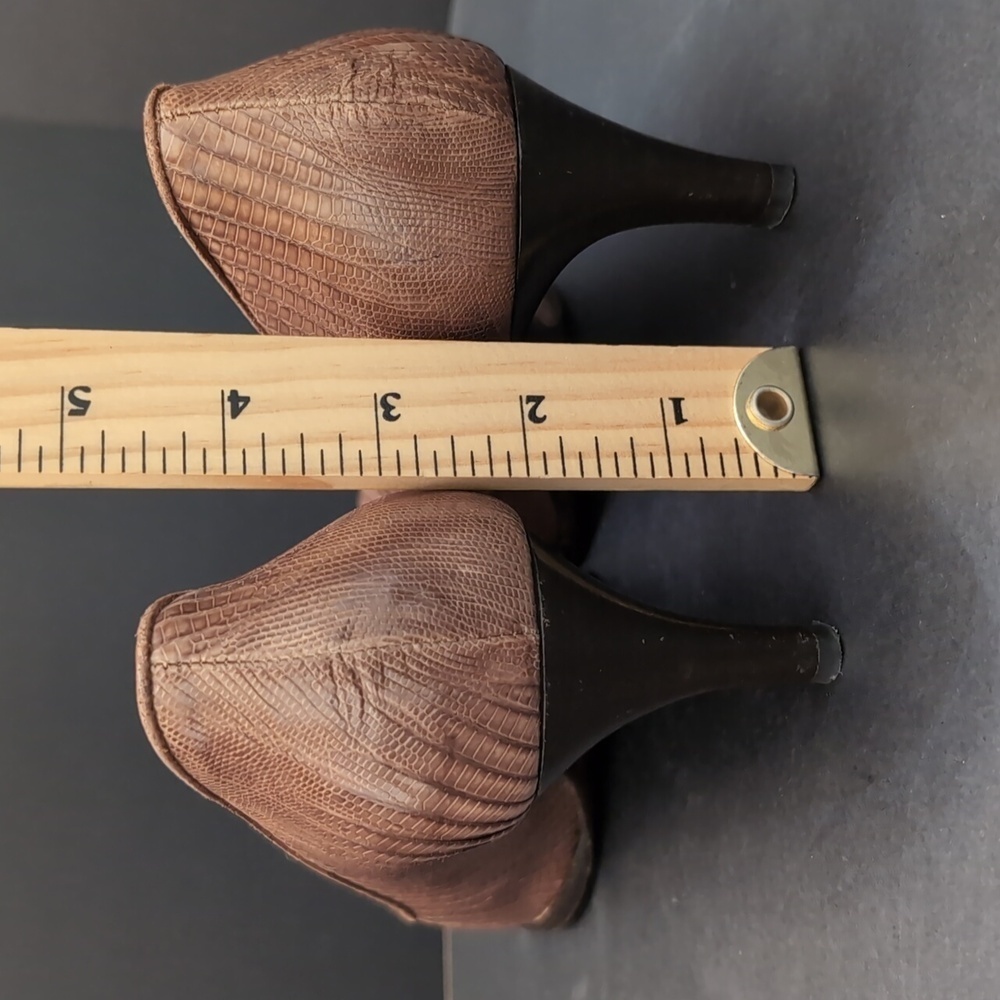 Ralph Lauren Collection Brown Heeled Shoes,Size 7. - Picture 12 of 12